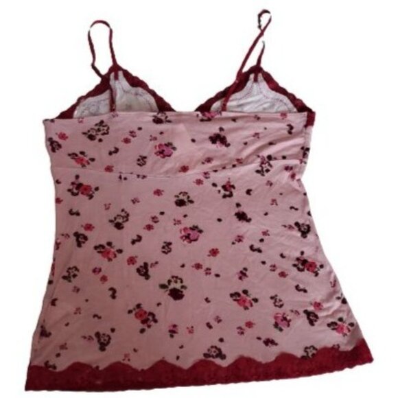Banana Republic Women's Pink Floral Lace Trim Camisole Tank Top Size Medium NWT - Picture 3 of 12